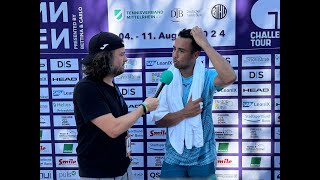 Hugo Dellien entrevista despues su semifinal contra Martin Landaluce 75 63 Bonn Open challenger [upl. by Piero]