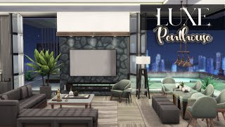 LUXE BACHELOR PENTHOUSE NO CC  The Sims 4 Speed Build [upl. by Brendon]