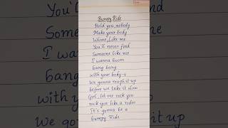 Bumpy Ride Lyrics  Mohombi music song lyrics [upl. by Nickola751]