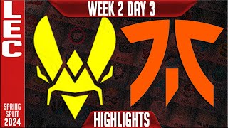 VIT vs FNC Highlights  LEC Spring 2024 W2D3  Team Vitality vs Fnatic [upl. by Jenness]