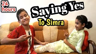 Saying Yes To Simra 24 hours  Taha and Simra fun corner [upl. by Rosemary559]