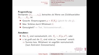 tTest 2  Idee Voraussetzungen amp Teststatistik [upl. by Sualokin921]