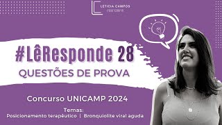 LêResponde 28 questões do concurso para Fisioterapeuta da UNICAMP 2024 [upl. by Tedra73]