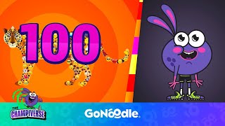 Count to 100 by 1s  Champiverse  GoNoodle [upl. by Enhpad]