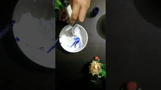 homemade blue clay very easy clayvideo🌈 [upl. by Ecnarrat]