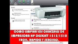 COMO LIMPIAR CABEZALES DE IMPRESORAS HP DESKJET 15151510 [upl. by Aneeuqal]