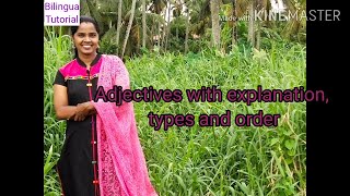 Adjective fine  tune your English  Types of adjOrder of adjectivesbilingua tutorial videos [upl. by Salter527]