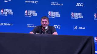 Luka Doncic Speaks After Mavs Preseason Loss vs Timberwolves in Abu Dhabi [upl. by Enitsyrhc]