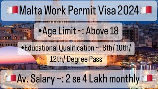 Malta work permit visa 2024 how to apply Malta work permit visa 2024 Malta work permit 2024 [upl. by Achorn321]