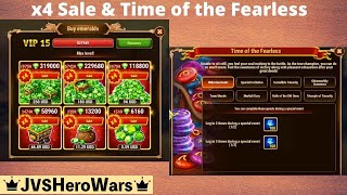 Hero Wars x4 Sale amp Time of the Fearless Apr 22 2021 [upl. by Ahsikin]