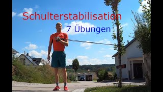 Schulterstabilisation 7 Übungen mit Gummiseil [upl. by Winikka]