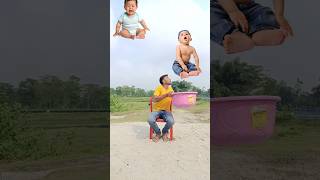 Flying cutie crying baby catching vs purple sarees bhabhi amp green fatty dog 😀 with eating Perle G 🥰 [upl. by Cornia199]