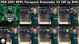 PES 2021 RFPL Facepack Krasnodar V2 32F by BVG [upl. by Saqaw290]