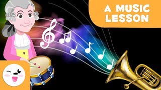 A music lesson  Instruments and musical figures for kids [upl. by Christa]