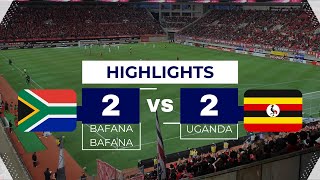 BAFANA BAFANA VS UGANDA  MBATHA RESCUES A POINT FOR BROOS [upl. by Thury1]