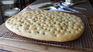 Focaccia Recipe  Italian Flat Bread with Rosemary and Sea Salt [upl. by Backler]