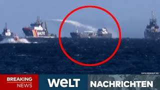 OSTSEE 73 Meter lang 640 Tonnen Öl Beladener Tanker quotAnnikaquot brennt vor Kühlungsborn I WELT LIVE [upl. by Gora611]