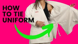 How To Tie A Karate Gi Uniform [upl. by Sabas]