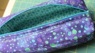 Zippered Box Pouch Tutorial How to install a zipper [upl. by Aydne613]