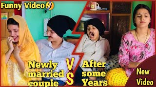 Newly Married Couple vs Couple after some years Funny video SmarikaSamarika [upl. by Ansilma23]