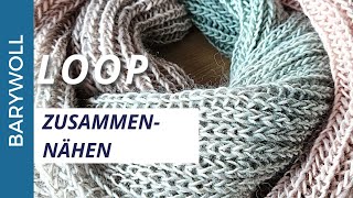 Wie man ein Loop Schal zusammennäht barywoll [upl. by Dressler79]