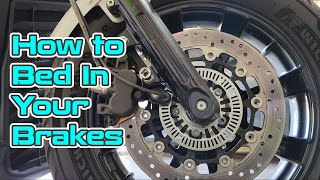 Bedding the brakes on your motorcycle [upl. by Ilram]