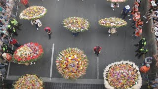 Colombia flower festival wraps up with colorful silleteros parade  AFP [upl. by Dorrehs897]