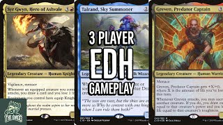 3 player EDH gameplay Syr Gwyn vs Talrand vs Greven [upl. by Syned361]