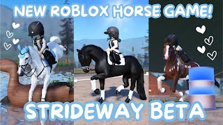 Strideway BETA II New Roblox Horse Game BETA [upl. by Zolly]