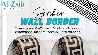 Wall Borders by AlZaib Interior trending alzaibinterior glasspaper sticker like wallsticker [upl. by Aicilev]