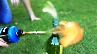 Open Bottle of Wine with a Torch Science Experiment [upl. by Aekahs]