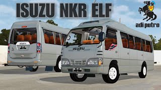 MOD BUSSID TERBARU ISUZU NKR ELF ADIPUTRO KAROSERI [upl. by Astraea]