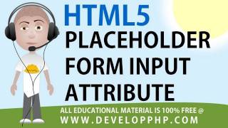 HTML 5 tutorial Form Input placeholder Attribute Example [upl. by Carnahan]