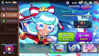 Cream Soda Featured Costume Gacha  Cookie Run Ovenbreak [upl. by Zaid]