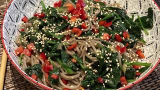 Sirtfood diet recipe  Soba buckwheat noodles with spinach  Wagamama style recipe [upl. by Shiekh]