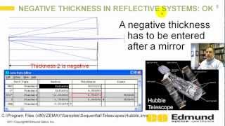 Zemax Tutorial 3  Negative lengths when appropriate and when in error [upl. by Rihaz751]