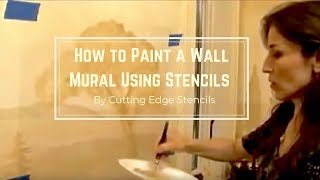 How to Paint a Mural Using Stencils by Cutting Edge Stencils DIY decor ideas [upl. by Grey873]