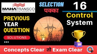 MAHAGENCO  Mahatransco AE  Lec 16  Control System  Previous Year Questions  Electrical [upl. by Corenda996]