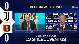 ALLEGRI CONTRO TEOTINO SEMPRE PEGGIO  MERITI SOLO LESONERO  JUVENTUS GENOA 00 [upl. by Reinhart]