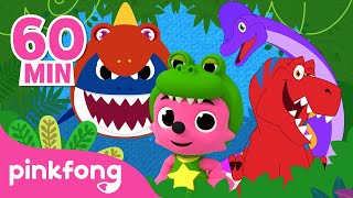 🦖Dinosaurs Songs  Boom Boom Dino World and more  Compilation  Kids Songs  Pinkfong Baby Shark [upl. by Nelram]