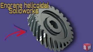 Diseño de Engrane Helicoidal en solidworks TutorialCurso [upl. by Yrod]