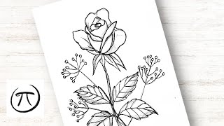 How to Draw a Rose [upl. by Franky]