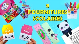 8 BRICOLAGES FACILES A LECOLE QUE VOUS POUVEZ FAIRE UTILISER SEULEMENT DU PAPIER  Signet Cahier… [upl. by Vidovik668]