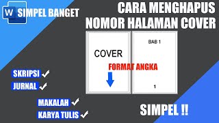 Simpel  cara menghapus nomor halaman bagian cover saja di word  Tutorial Microsoft Word [upl. by Heath]