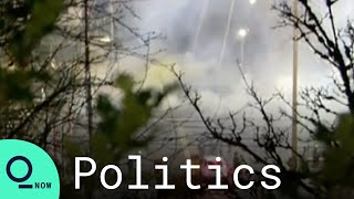 Inauguration Protest Smoke Grenades Launched in Portland Oregon [upl. by Aile]