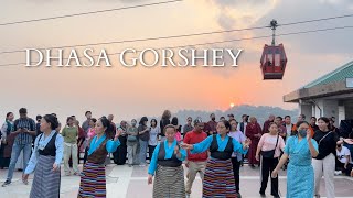 Dharamshala gorshey 2024  Tibetan circle dance  lhakar gorshey [upl. by Aisitel303]