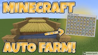 Minecraft 119 EASY Auto Wheat Farm Tutorial Works with carrots potato beetroot REMAKE [upl. by Alenairam]