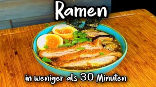 SCHNELLES Ramen Rezept  in nur 30 MINUTEN fertig [upl. by Aerdnaek456]