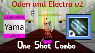 One Shot Combo With Yama  Electro V2  Blox Fruits Update 15 [upl. by Mapel]