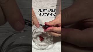 How To Pit Cherries  Without A Cherry Pitter shorts [upl. by Emelen]